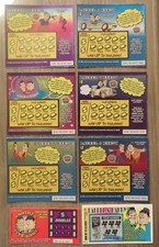 Laurel & Hardy , 8 unbenutzte Rubbellose , Dick und Doof