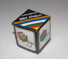Vintage Wonderful Key Chain Rubik's Cube in Original Box Taiwan
