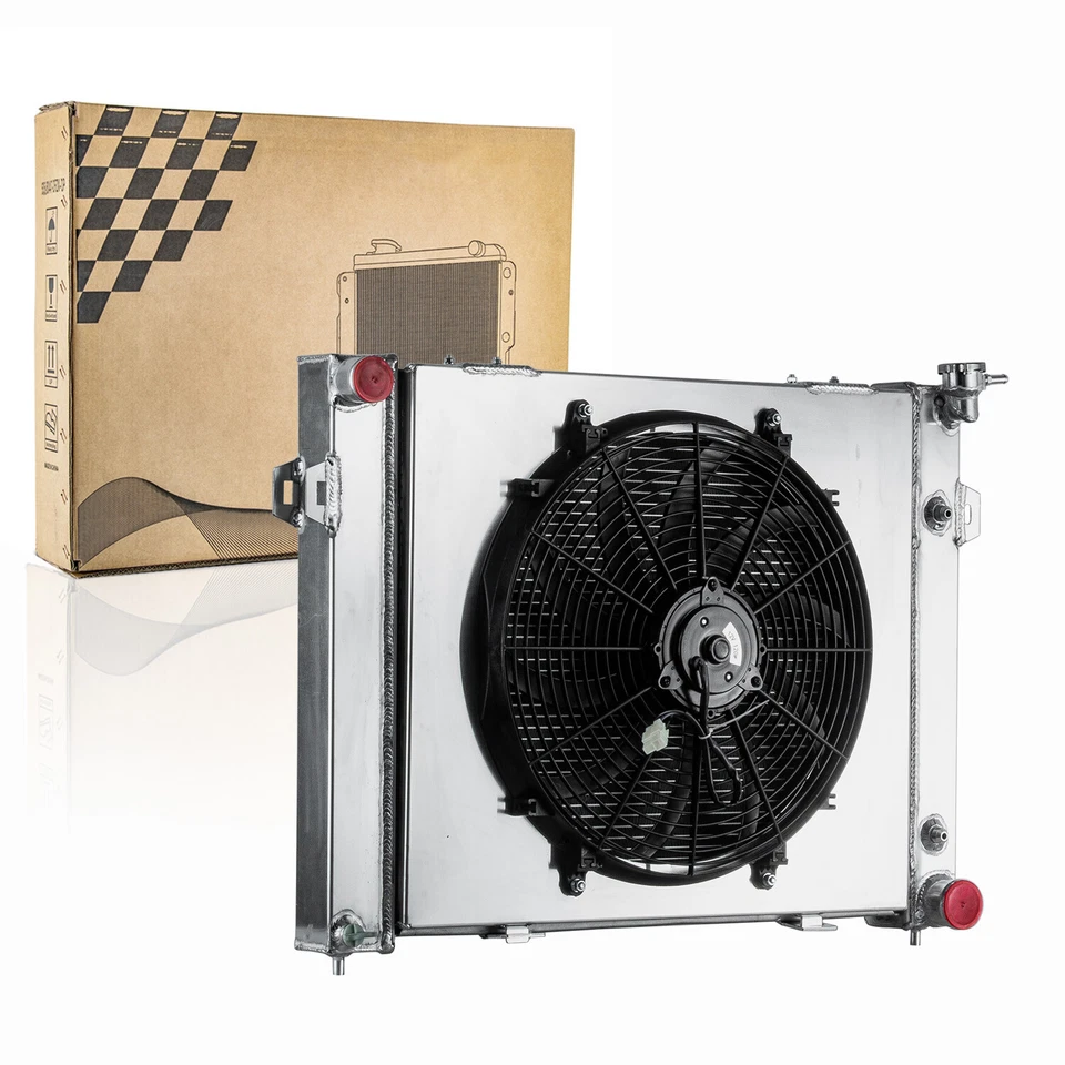 3Row Aluminum Radiator Shroud Fan Fit 1993-97 1995 Jeep Grand Cherokee 5.2L V8 - Изображение 2 из 4