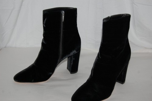 EU40/US9 ❤️GIANVITO ROSSI Black Velvet Leather High Heels Ankle Boots Bootie - 第 6/13 張圖片