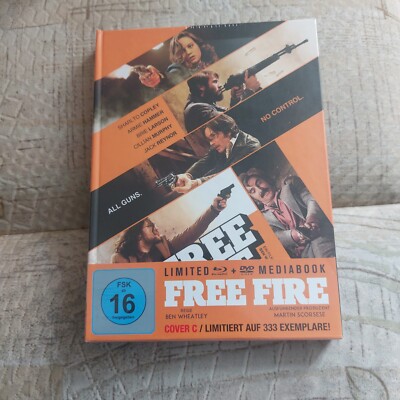 Mediabook Blu-ray + DVD: Free Fire - Cover C Limitiert auf 333 Stück Neu P16