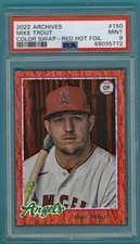 2022 Topps Archives Mike Trout Color Swap Red Hot Foil /50 #150 PSA 9! POP 3!