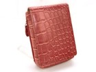 Brick Red Device Pouch, Faux Croc Shell, Cross Body Mini Purse/Cigarette Case