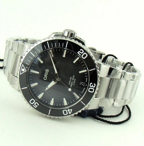 New 2025 Oris Aquis Date Steel Black Dial 41mm 01 400 7769 4154-07 8 22 09PEB
