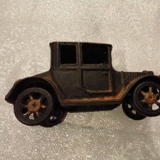1920's Vintage Cast Iron Model T Ford Coupe Toy Car - Great for Collectors