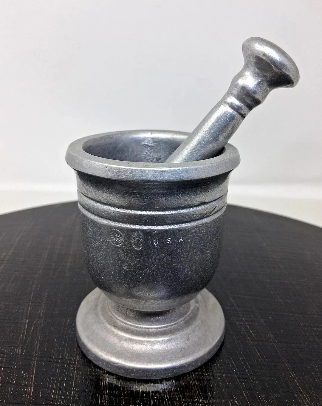 Wilton Armetale Pewter Mortar & Pestle Pharmacy Apothecary Kitchen Small 3.25"