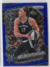2025 Panini Prizm WNBA Megan Gustafson #49 BLUE VELOCITY PRIZM