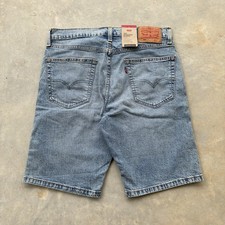 Levis 405 Regular Fit Denim Shorts Men's 32 Light 5-Pocket 10 Inseam Distressed