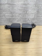 Bose Double Cube Swivel Acoustimass Pair of Speakers With Wires Black