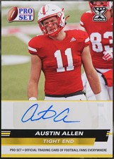 2022 Pro Set Draft - Autographs #PSA-AA1 Austin Allen Football VG