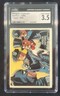BATMAN TOPPS 1966 #25 - PENGUIN CAPTURED - BLACK BAT LOGO -