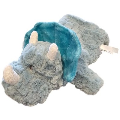 Demdaco Declan The Dinosaur Plush Stuffed Hand Puppet Triceratops Soft Cute 12''