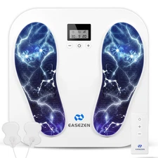 Foot Massager for Neuropathy Rechargeable TENS EMS Foot Stimulator with 10 Mo...