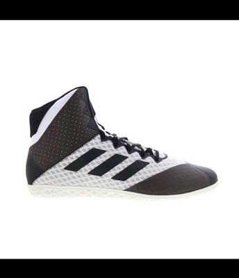 Adidas Mat Wizard 4 AC6974 Mens White Canvas Lace Up Athletic Wrestling Shoes