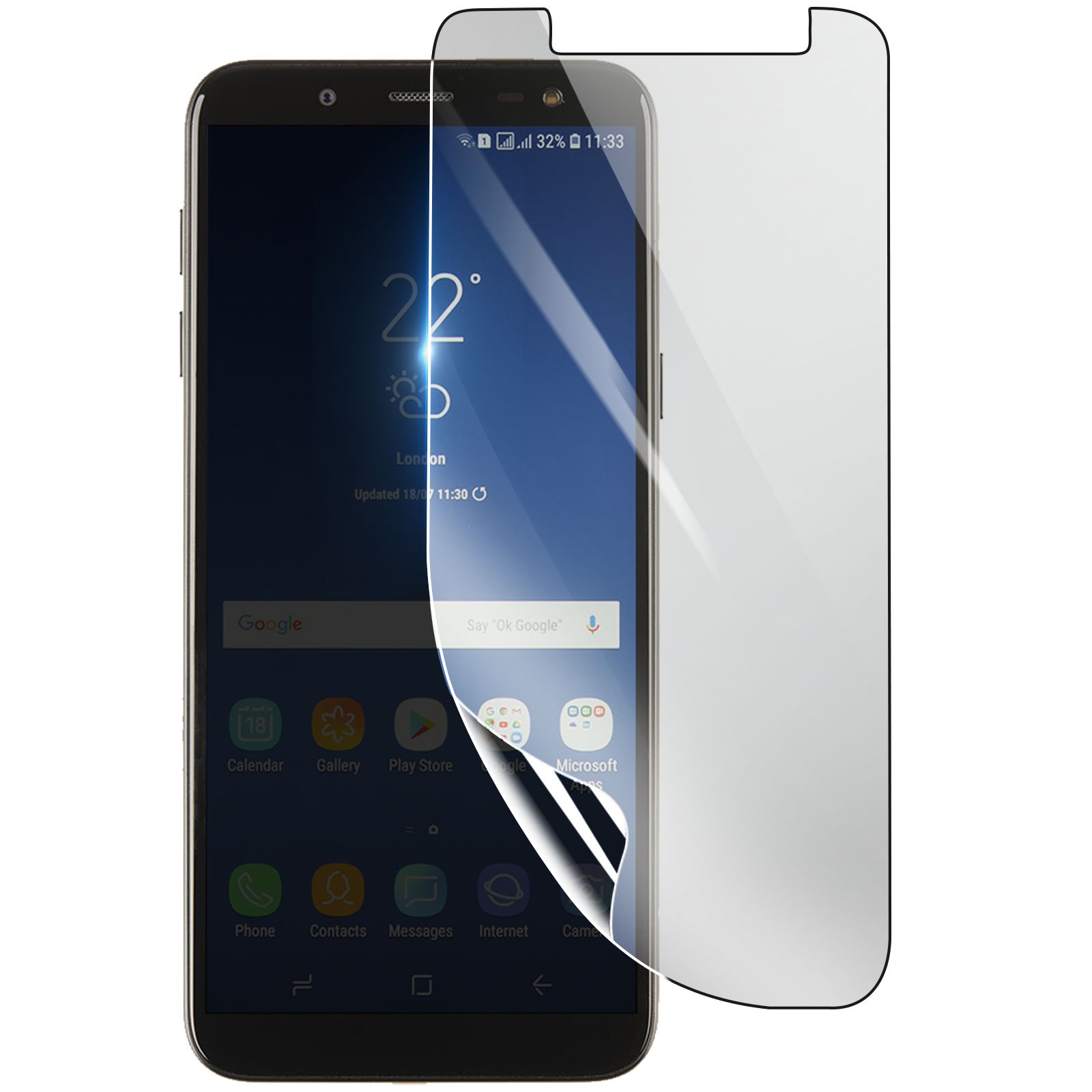 Film hydrogel antichoc Galaxy J6 transparent contre les rayures
