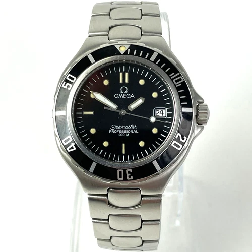 OMEGA Seamaster Pre Bond Watch 396.1062 Professional Diver 200m black steel mens