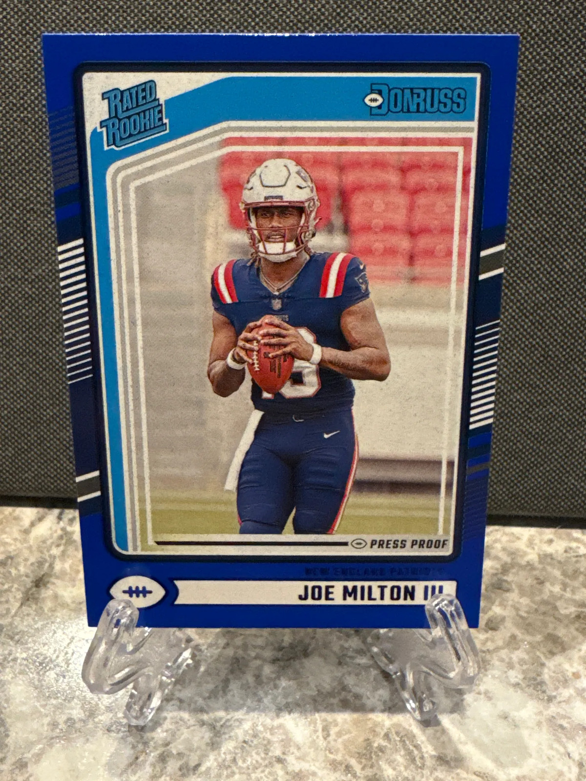 2024 Donruss Joe Milton III #319 Blue Press Proof