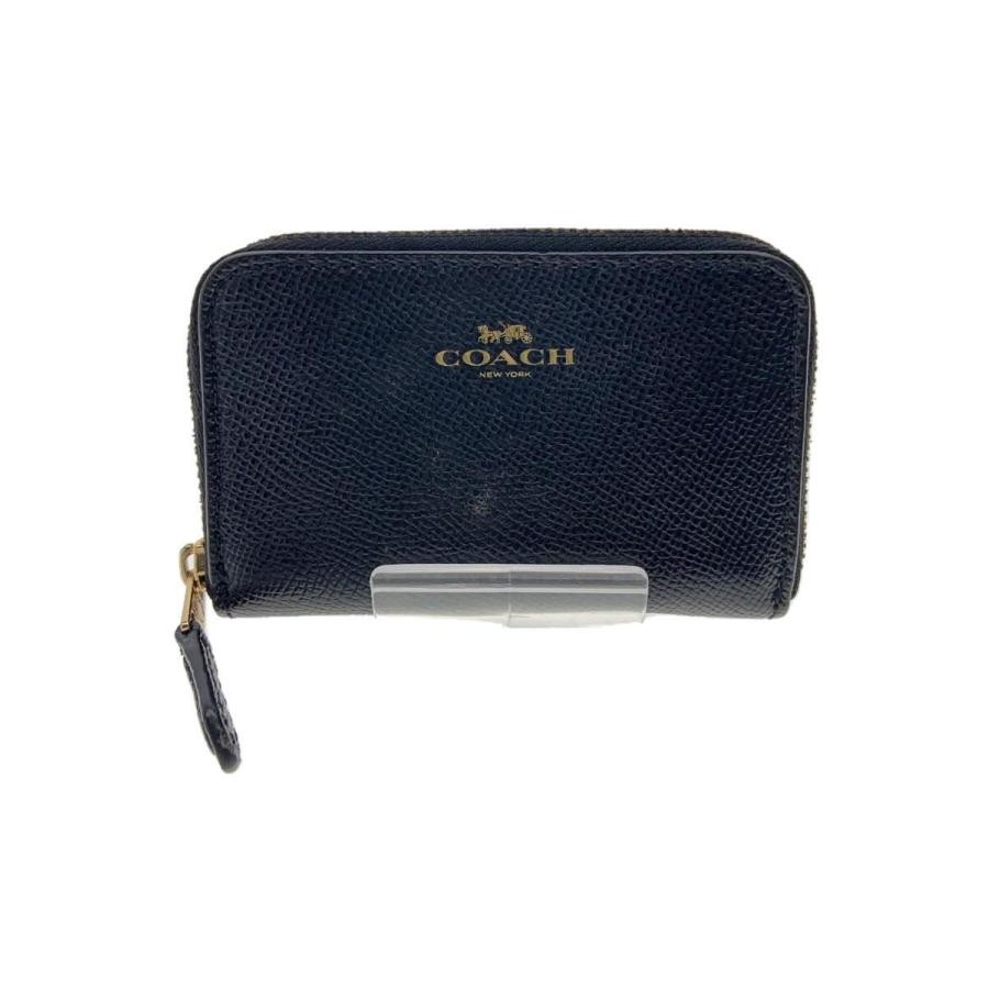 Coach Coin Case Leather Black Plain Ladies F27569 | eBay