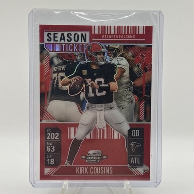 2024 Panini Contenders Optic - Season Ticket Kirk Cousins #3 Red Prizm /199