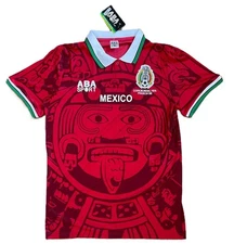 Mexico Custom 1998 Red Shirt ABA Sport World Cup 98 Retro Kit Large