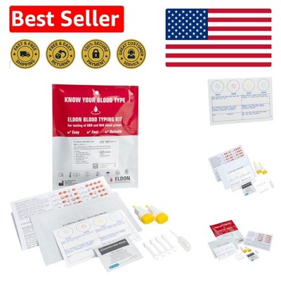 Complete Blood Type Testing Kit - Fast Results for A, B, O, AB & Rh Factors