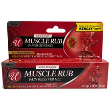 Extra Strength Muscle Rub Pain Reliever Gel (Menthol 2.5%), 1.25oz