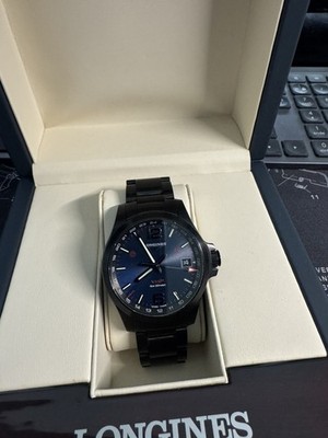 LONGINES Conquest VHP GMT Perpetual Calendar Watches L3.718.2 Stainless Stee...