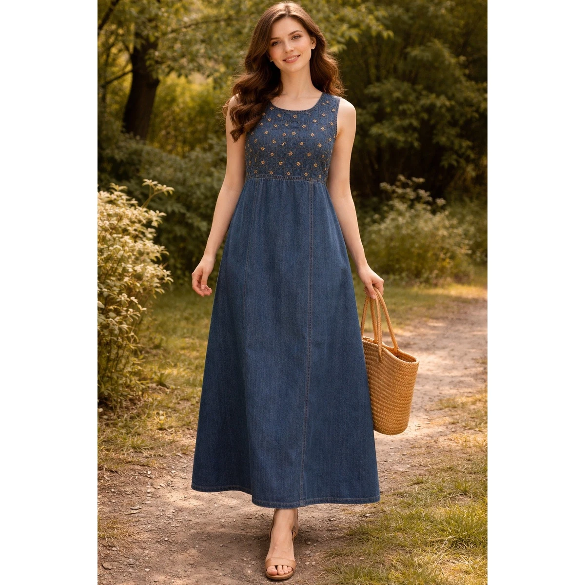 white christmas dresses Ashley Lauren 4659 Corset Denim Spaghetti Strap Cocktail Dress Crystal Beading Formal 10 / Denim main image 0