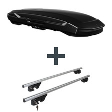 Dachbox Thule Motion 3 XXL Low + Dachträger für Renault Laguna G. Tour II Typ KG