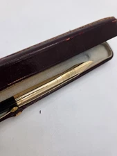Tiffany & Co. Antique Dip Pen 14K Gold - No 6 Nib With Leather Case New York 