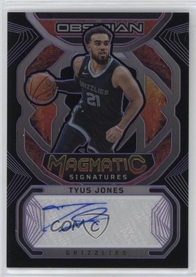 2022-23 Panini Obsidian Electric Etch Purple 57/75 Tyus Jones #MS-TJM Auto 0eo6