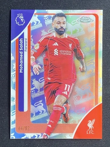 Mohamed Salah 2025-26 Topps Chrome Premier League RetroFractor Base /92 #118
