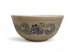 Vintage PYREX Homestead # 403 Nesting Mixing Bowl Tan Blue Speckled 2.5 Liter