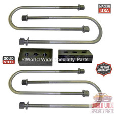 SuspensionMaxx 1 Inch Rear Block and U-Bolt Kit for 11-13 F250 Superduty 4x4