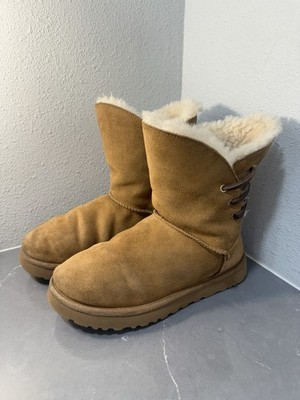UGG Boots Constantine Women s 8 US Brown Suede Leather Sheepskin Winter Cozy
