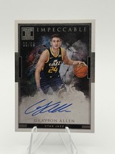 Grayson Allen 2018-19 Panini Impeccable Rookie On-Card Auto RC #/99 Utah Jazz. rookie card picture