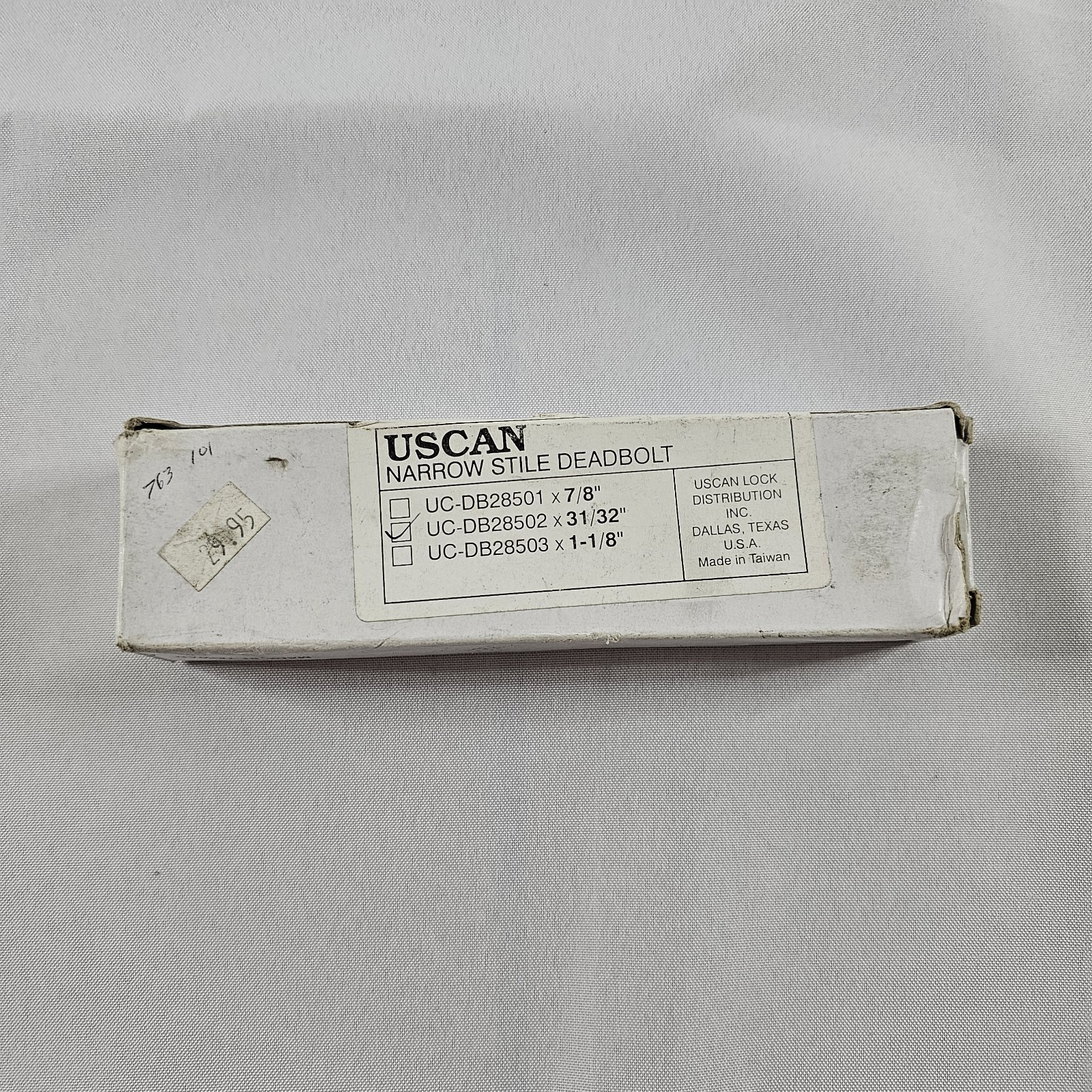 Uscan Narrow Stile Aluminum Door Deadbolt Lock 31/32
