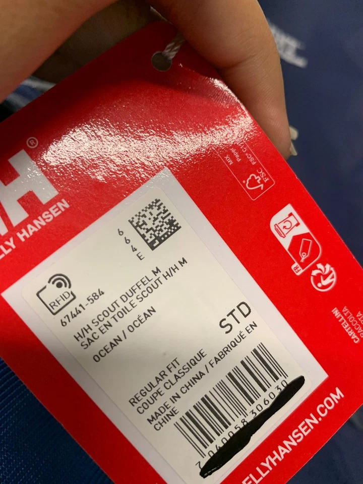 Nuevo Bolso de Lona Helly Hansen Scott STD Azul M ENVÍO GRATUITO Foto 3 de 4
