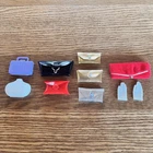 Variety Lot of 8 Vintage Barbie Handbags Clutch Purses 1 Red Velvet with Gloves