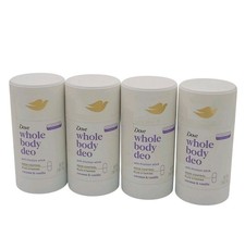 Dove Aluminum Free Deodorant 4-Pack Whole Body Anti-Friction Coconut Vanilla 2.6