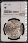 1884-O Morgan Dollar-NGC MS 61 Brilliant Uncirculated #SLM486