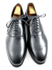 NEW Allen Edmonds "CARLYLE" Leather Plain Toe Oxfords 14 D Black  USA (658N)