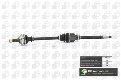 Antriebswelle BGA DS6722RA M24x1,5 für PEUGEOT 206 2A SW 2E CC 2D 16V 2DNFUF
