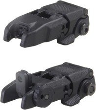 Gen 2 Front Rear Back Up Sight Set Folding Flip-Up Sight Polymer for Picatinny