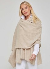 CASHMERE CREAM SCARF Thick Shawl Travel Wrap Handmade Natural Cashmere Soft Warm