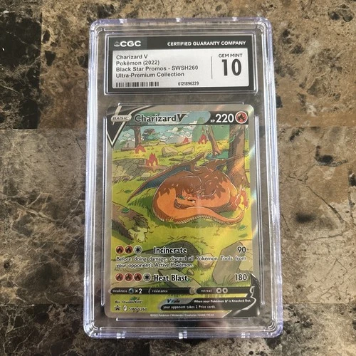 CGC 10 GEM MINT Charizard V Ultra-Premium Coll. Full Art Pokemon Promo SWSH260