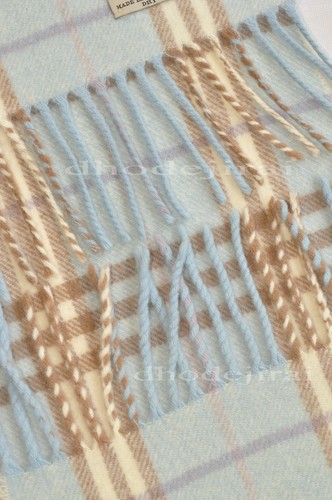 Authentic BURBERRY Vintage Check Cashmere/Wool Girls/Boys/Kids Scarf Baby Bllue - Picture 10 of 11
