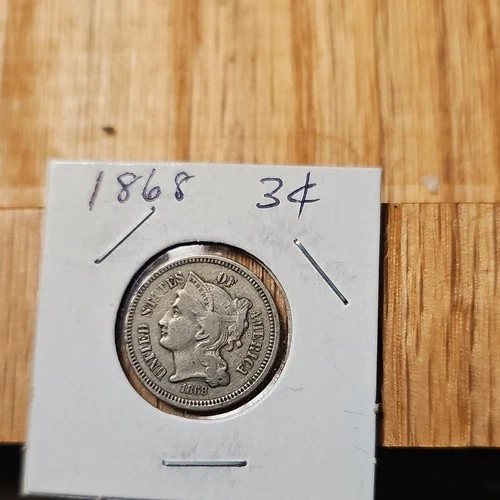 1868-P Three Cent Silver — photo from the most recent tracked eBay sale