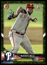2018 Bowman Prospects Camo Border McKenzie Mills Philadelphia Phillies #BP87