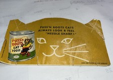 Pusss'N Boots Cat Vintage Antique Promo Sewing Needle Book Advertising Card
